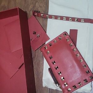 Valentino rockstud card wallet and matching bracelet
